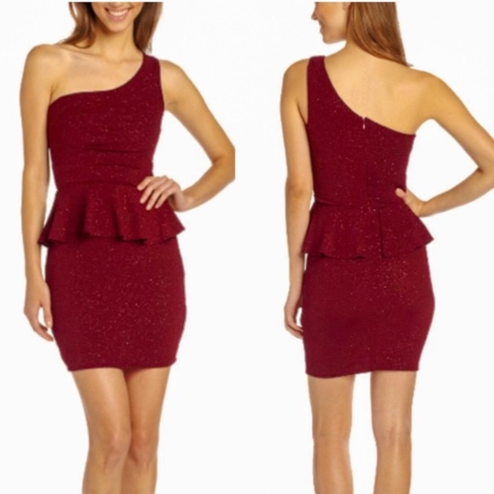 Windsor One Shoulder Peplum Dress